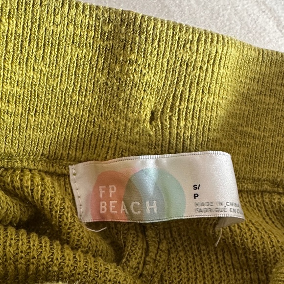 Wide Leg Knit Pants in Olive Green - Picture 2 of 6